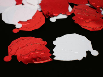 Santa Claus Confetti in Red and White